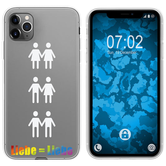 iPhone 11 Pro Max Silikon-Hülle pride Beziehung M1 Case