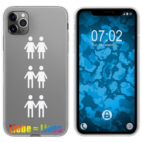 iPhone 11 Pro Max Silikon-Hülle pride Beziehung M1 Case