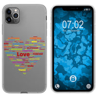 iPhone 11 Pro Silikon-Hülle pride Herz M5 Case