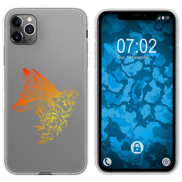 iPhone 11 Pro Silikon-Hülle Floral Fuchs M1-2 Case