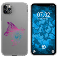 iPhone 11 Pro Max Silikon-Hülle Floral Fuchs M1-6 Case