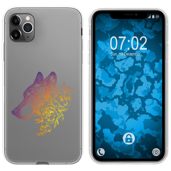 iPhone 11 Pro Silikon-Hülle Floral Wolf M3-3 Case
