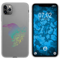 iPhone 11 Pro Max Silikon-Hülle Floral Rabe M4-4 Case