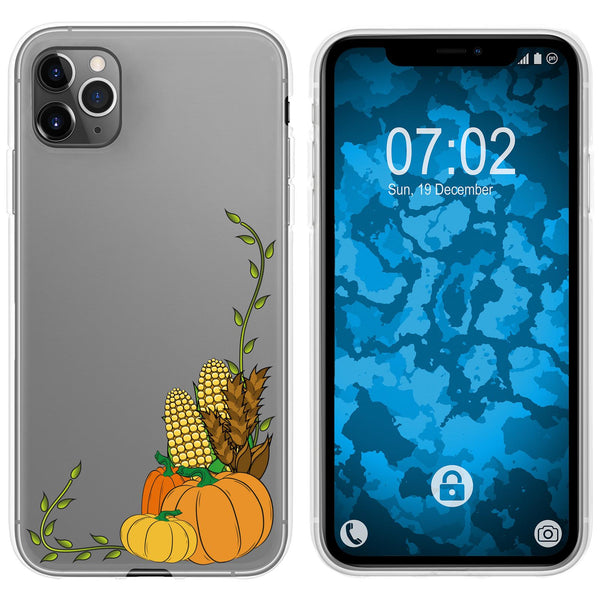 iPhone 11 Pro Max Silikon-Hülle Herbst Erntedankfest/Thanksg