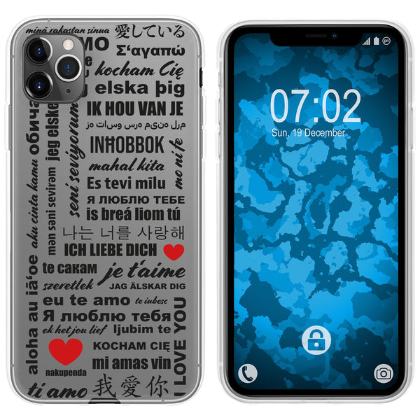 iPhone 11 Pro Silikon-Hülle in Love Wörter M4 Case