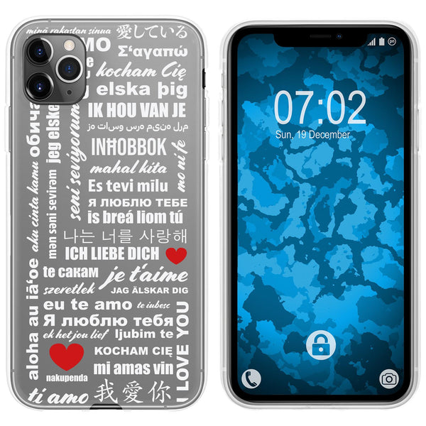 iPhone 11 Pro Silikon-Hülle in Love Wörter M5 Case