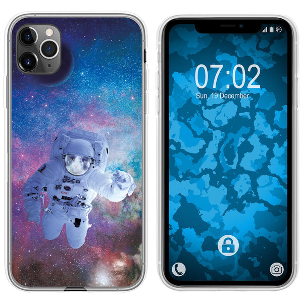 iPhone 11 Pro Max Silikon-Hülle Space Catronaut M5 Case