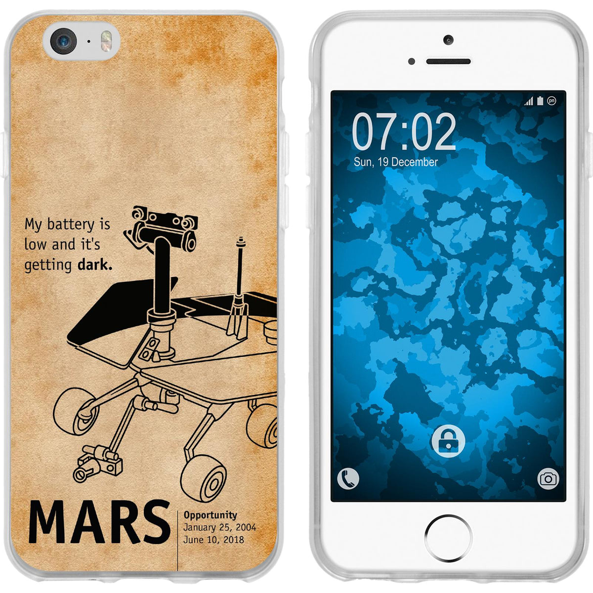 iPhone 6s / 6 Silikon-Hülle Space Rover M2 Case
