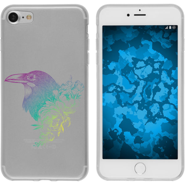 iPhone 8 Silikon-Hülle Floral Rabe M4-4 Case