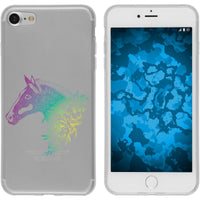 iPhone 8 Silikon-Hülle Floral Pferd M5-4 Case
