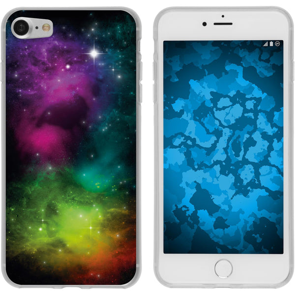 iPhone 7 / 8 / SE 2020 Silikon-Hülle Space Starfield M7 Case