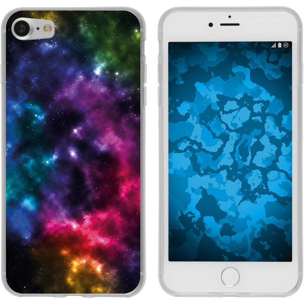 iPhone 7 / 8 / SE 2020 Silikon-Hülle Space Nebula M8 Case