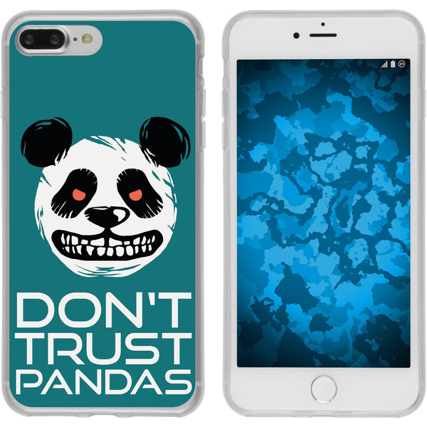 iPhone 7 Plus / 8 Plus Silikon-Hülle Crazy Animals Panda M2