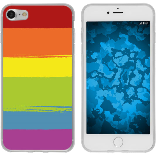 iPhone 8 Silikon-Hülle pride Regenbogen M6 Case