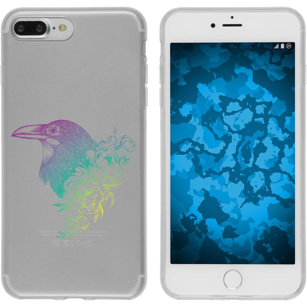 iPhone 7 Plus / 8 Plus Silikon-Hülle Floral Rabe M4-4 Case