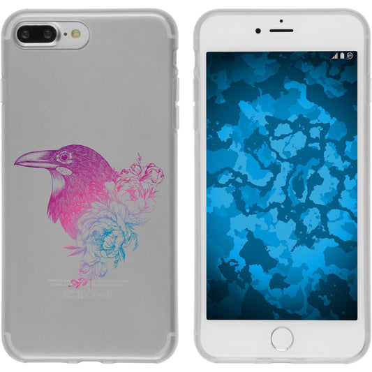 iPhone 7 Plus / 8 Plus Silikon-Hülle Floral Rabe M4-6 Case