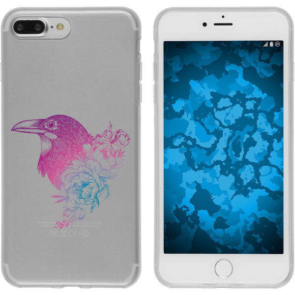 iPhone 7 Plus / 8 Plus Silikon-Hülle Floral Rabe M4-6 Case