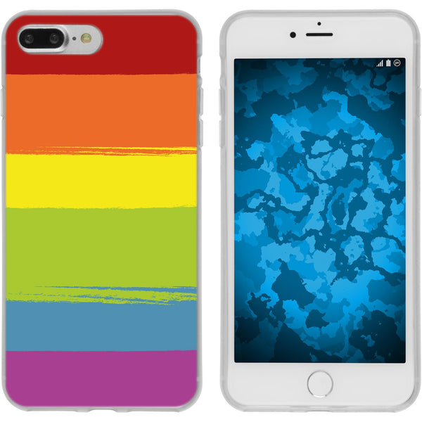 iPhone 7 Plus / 8 Plus Silikon-Hülle pride Regenbogen M6 Cas