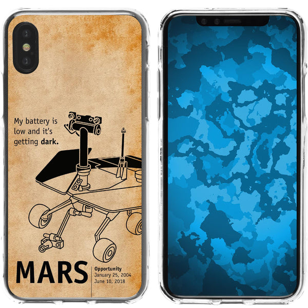 iPhone X / XS Silikon-Hülle Space Rover M2 Case