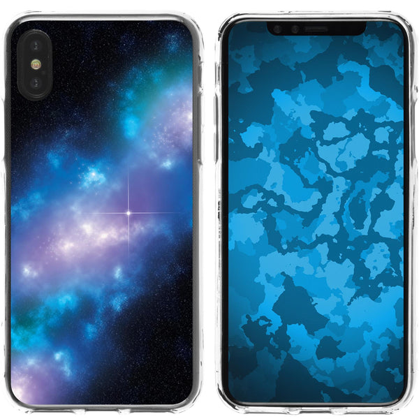 iPhone X / XS Silikon-Hülle Space Blue Belt M4 Case