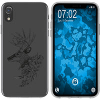 iPhone Xr Silikon-Hülle Floral Hirsch M7-1 Case