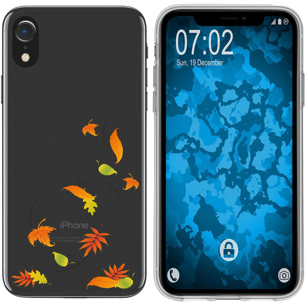 iPhone Xr Silikon-Hülle Herbst Blätter/Leaves M1 Case