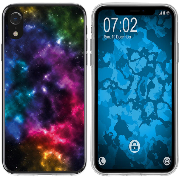 iPhone Xr Silikon-Hülle Space Nebula M8 Case