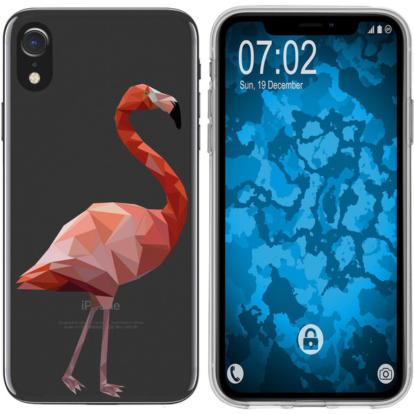 iPhone Xr Silikon-Hülle Vektor Tiere Flamingo M2 Case
