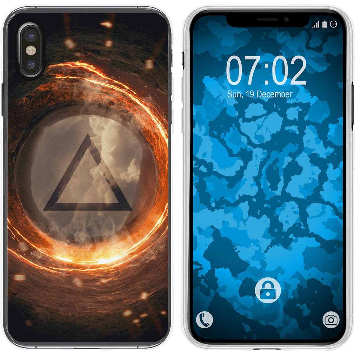iPhone Xs Max Silikon-Hülle Element Feuer M3 Case