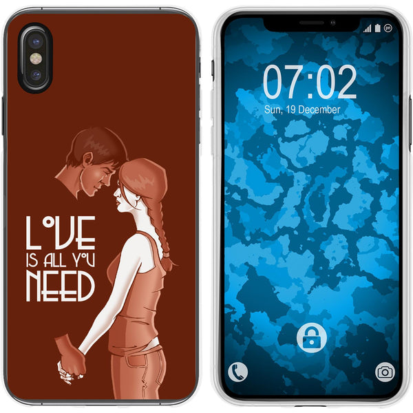 iPhone Xs Max Silikon-Hülle in Love Beziehung M3 Case