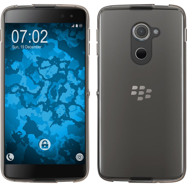 PhoneNatic Case kompatibel mit BlackBerry DTEK60 - Crystal Clear Silikon Hülle transparent + 2 Schutzfolien