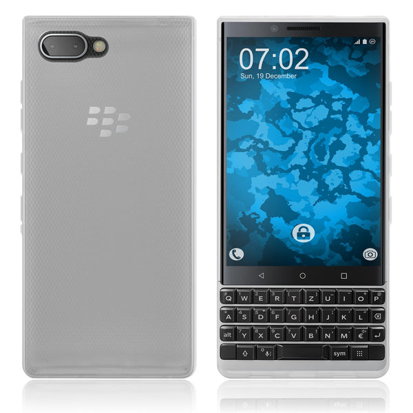 PhoneNatic Case kompatibel mit BlackBerry Key2 - Crystal Clear Silikon Hülle transparent Cover