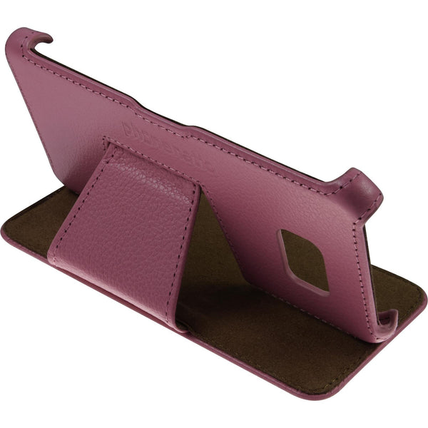 Echt-Lederhülle für Samsung Galaxy Note FE Leder-Case pink +