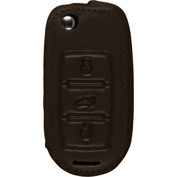 Echtleder Classic Schlüssel Hülle für die VW Jetta 3-Tasten