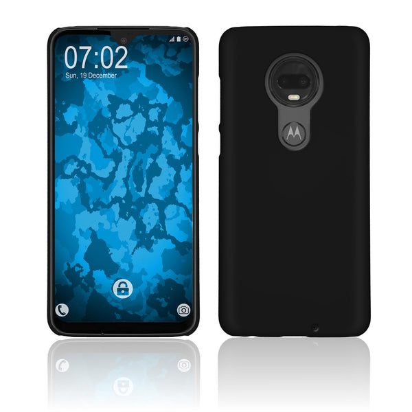 Hardcase für Motorola Moto G7 Plus gummiert schwarz