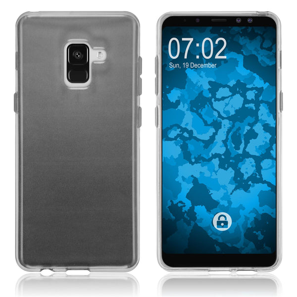 PhoneNatic Case kompatibel mit Samsung Galaxy A8 Plus (2018) - Crystal Clear Silikon Hülle transparent Cover