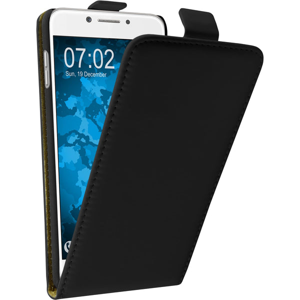 Kunst-Lederhülle für Samsung Galaxy C5 Pro Flip-Case schwarz