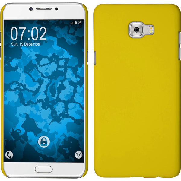 Hardcase für Samsung Galaxy C5 Pro gummiert gelb