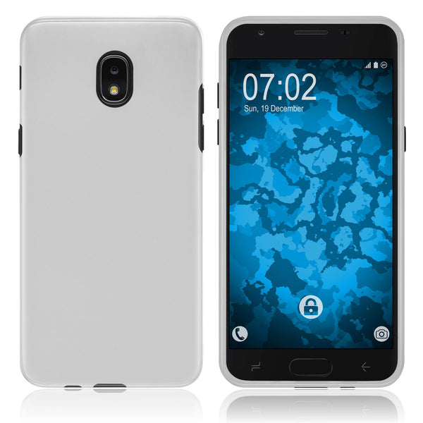 PhoneNatic Case kompatibel mit Samsung Galaxy J3 (2018) - clear Silikon Hülle matt Cover