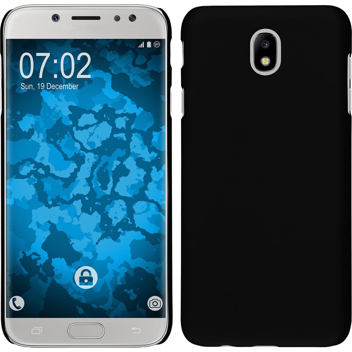 Hardcase für Samsung Galaxy J5 2017 gummiert schwarz