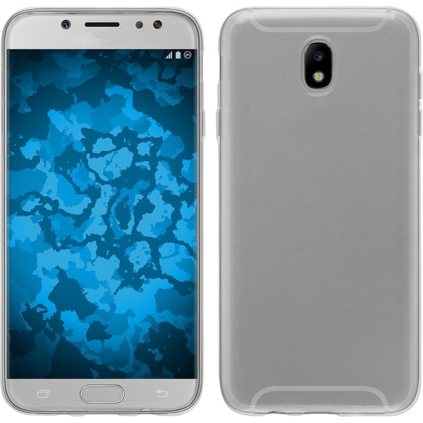 PhoneNatic Case kompatibel mit Samsung Galaxy J5 2017 - Crystal Clear Silikon Hülle transparent + 2 Schutzfolien