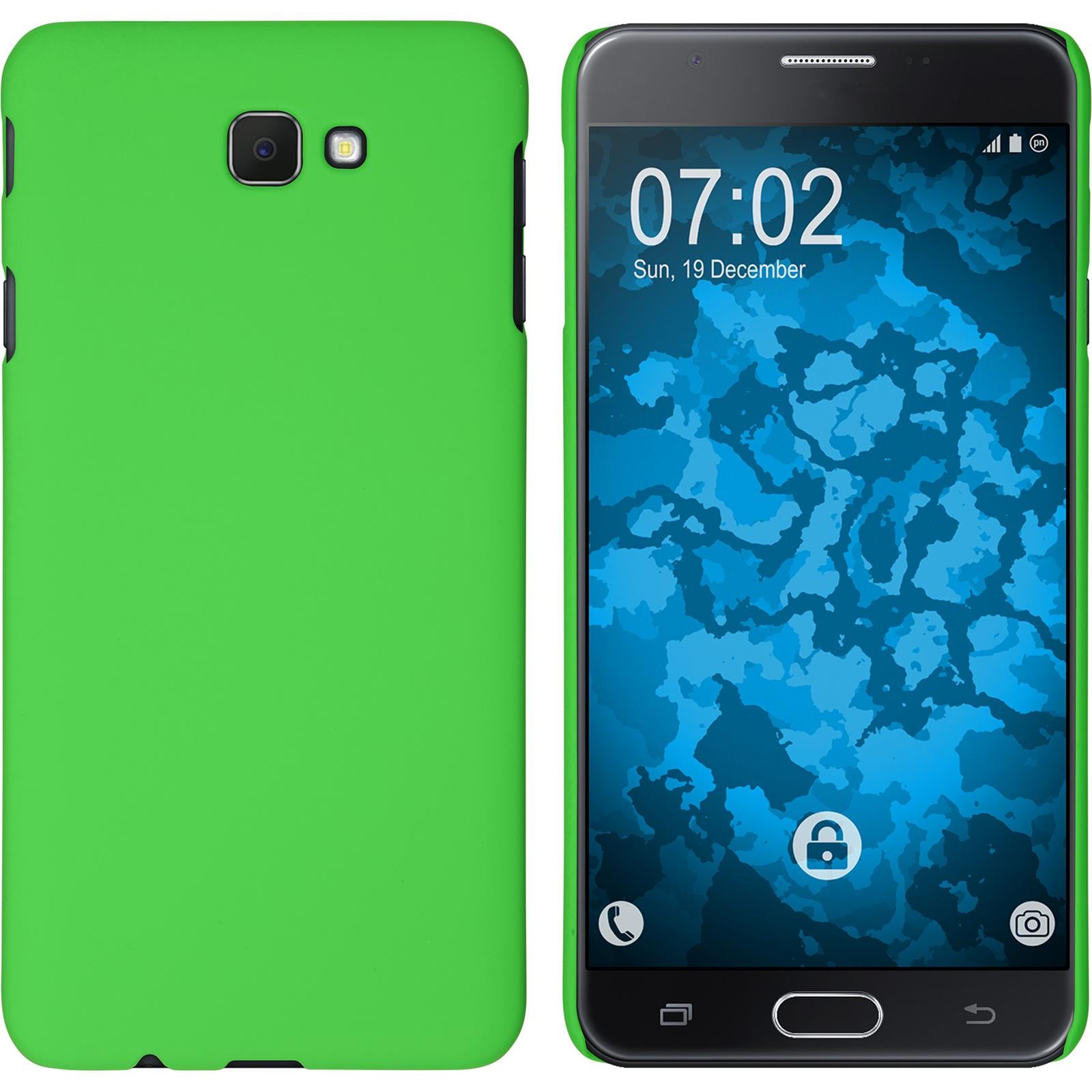 Hardcase für Samsung Galaxy J7 Prime gummiert grün