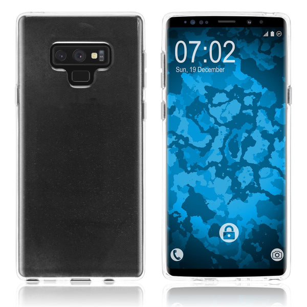 PhoneNatic Case kompatibel mit Samsung Galaxy Note 9 - Crystal Clear Silikon Hülle transparent Cover