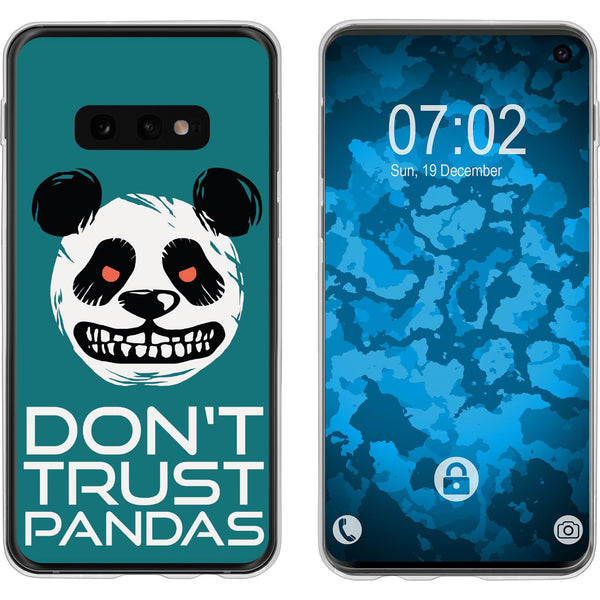 Galaxy S10e Silikon-Hülle Crazy Animals Panda M2 Case