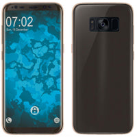 PhoneNatic Case kompatibel mit Samsung Galaxy S8 Plus - gold Silikon Hülle 360∞ Fullbody Cover