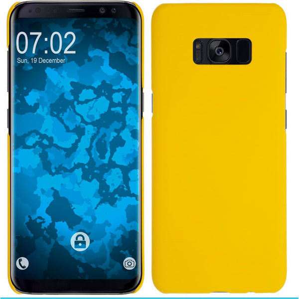 Hardcase für Samsung Galaxy S8 Plus gummiert gelb