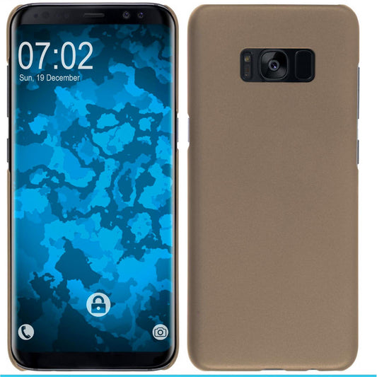 Hardcase für Samsung Galaxy S8 Plus gummiert gold