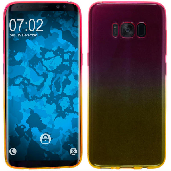 PhoneNatic Case kompatibel mit Samsung Galaxy S8 Plus - Design:01 Silikon Hülle OmbrË + flexible Folie