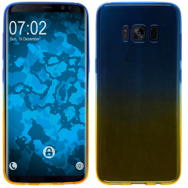 PhoneNatic Case kompatibel mit Samsung Galaxy S8 Plus - Design:02 Silikon Hülle OmbrË + flexible Folie