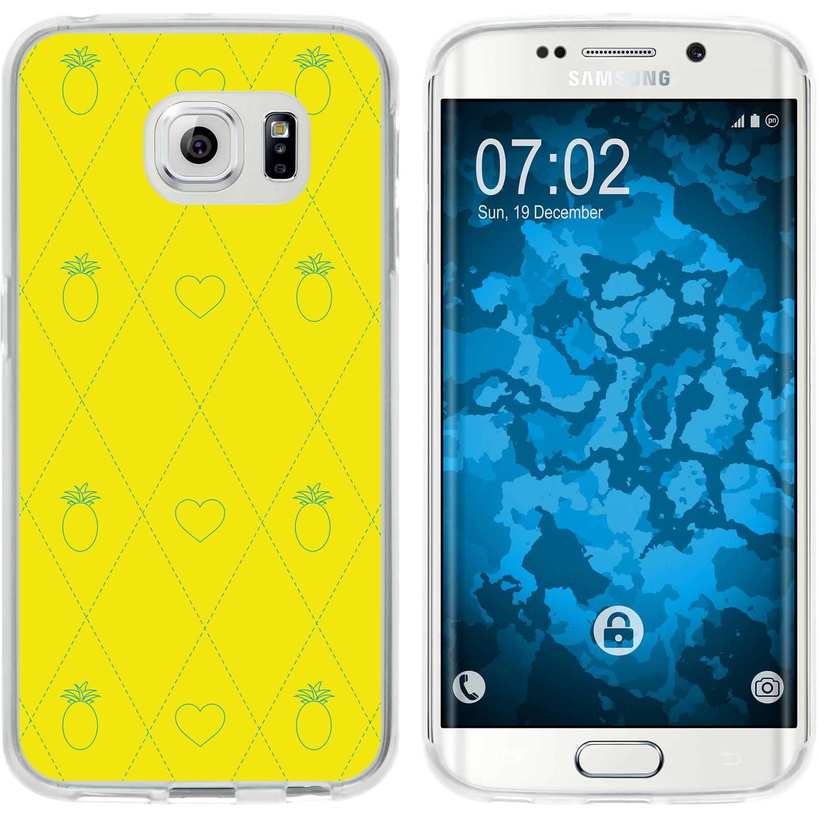 Galaxy S6 Edge Silikon-Hülle Sommer Ananas M1 Case